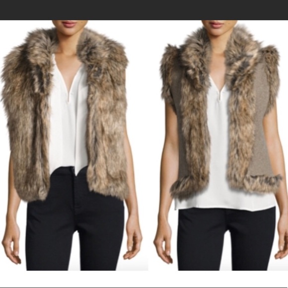 NEW WITH TAGS Joie Pruce Faux Fur Reversible Vest - Picture 4 of 13